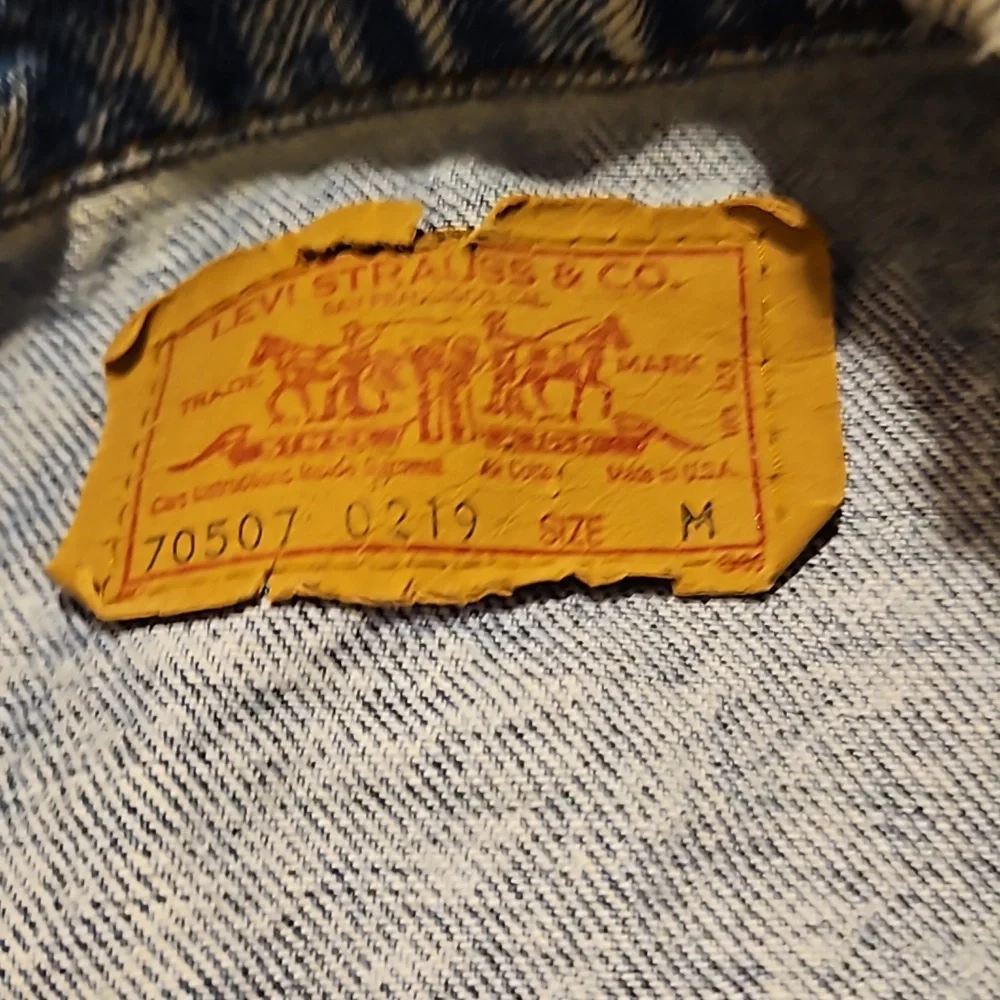 Levi's Vintage Acid Washed Denim Trucker Jacket Med Unisex